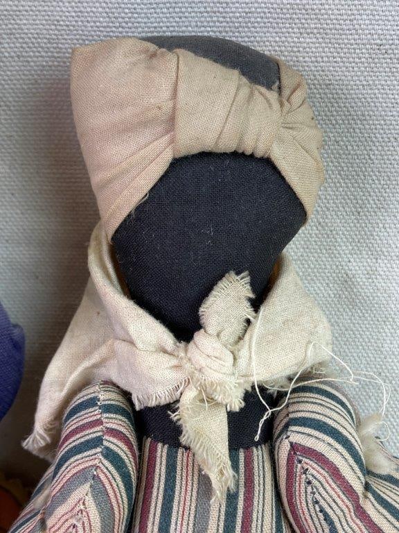 Black Americana Folk Art Dolls Pair - 5