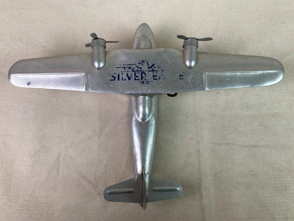 Vintage Automatic Toy Co. Silver Eagle Plane Toy - 2