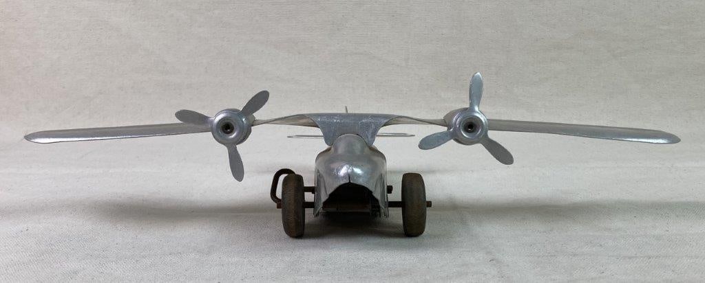 Vintage Automatic Toy Co. Silver Eagle Plane Toy - 4