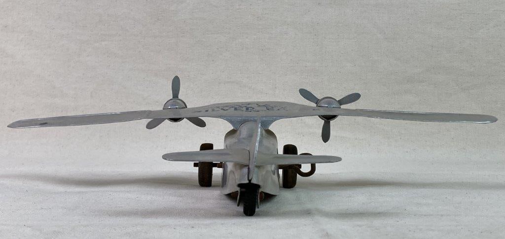 Vintage Automatic Toy Co. Silver Eagle Plane Toy - 6