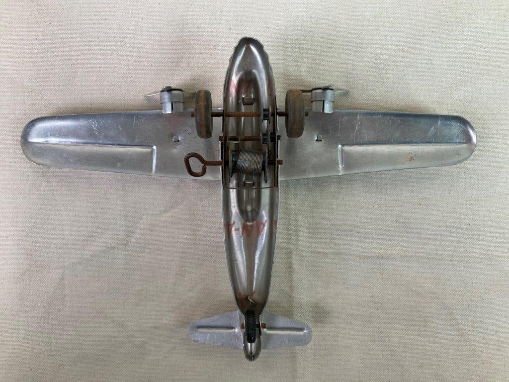Vintage Automatic Toy Co. Silver Eagle Plane Toy - 8