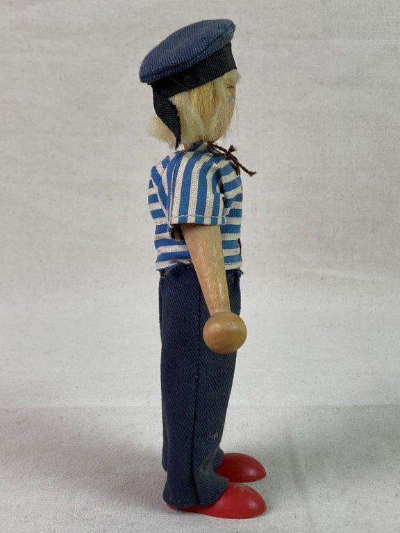 Vintage Polish Wooden Peg Doll - 3