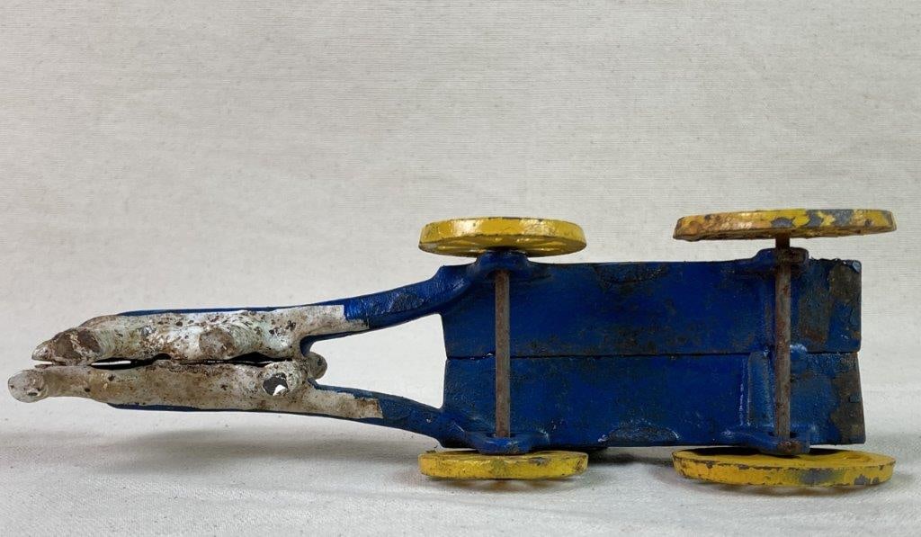 Vintage Toy Tractor and Goat-Pulled Cart - 16