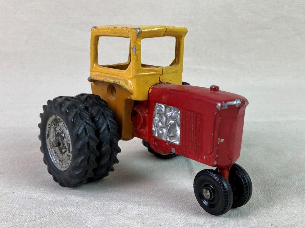 Vintage Toy Tractor and Goat-Pulled Cart - 2