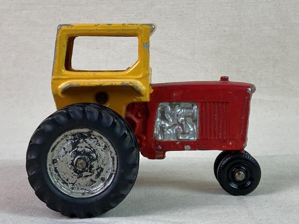 Vintage Toy Tractor and Goat-Pulled Cart - 5