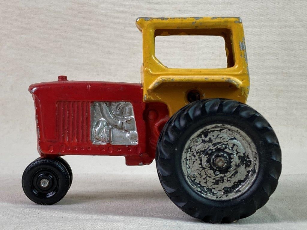 Vintage Toy Tractor and Goat-Pulled Cart - 7