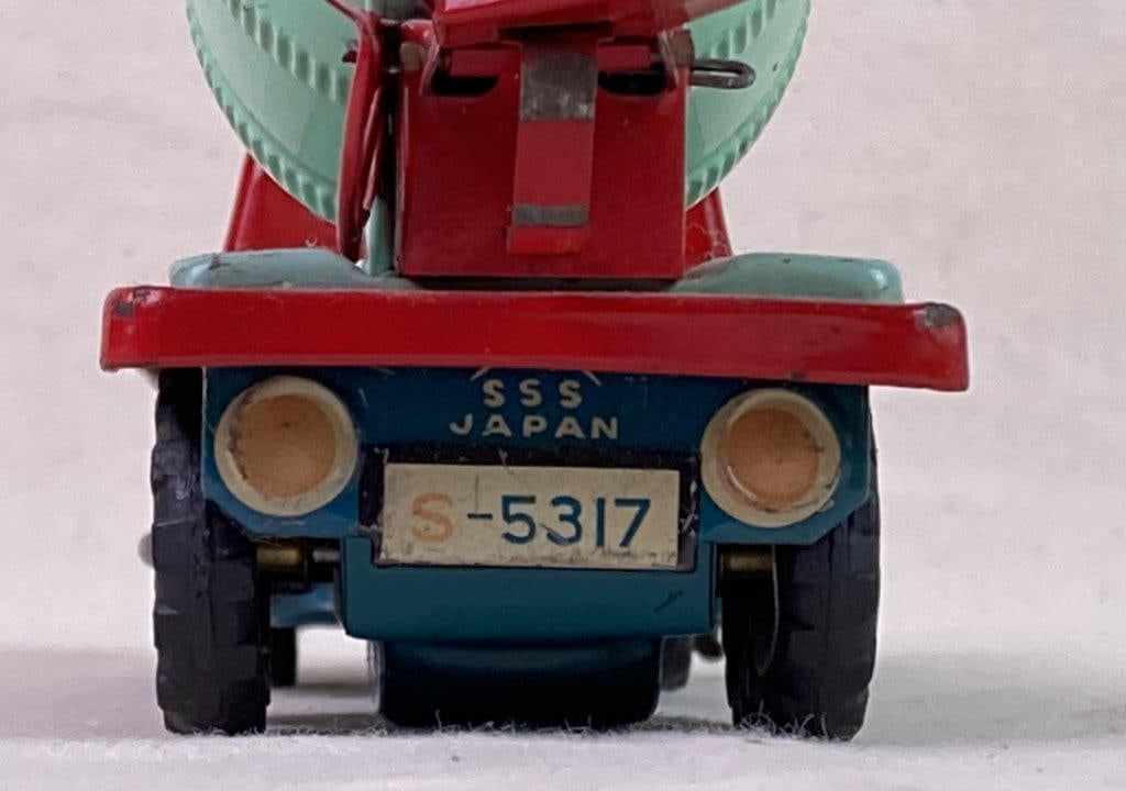 Vintage SSS Japan Tin Cement Mixer Truck - 6