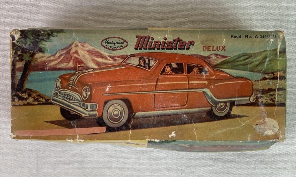 Vintage Minister Deluxe Tin Toy Car - 2