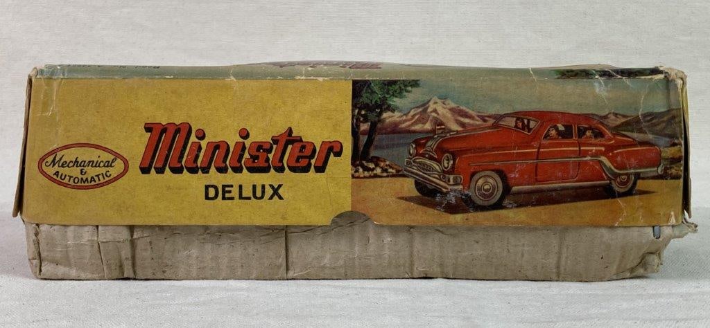Vintage Minister Deluxe Tin Toy Car - 5