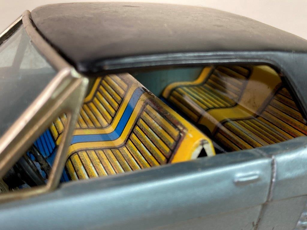 Vintage Bandai Ford Mustang Tin Toy Car - 5