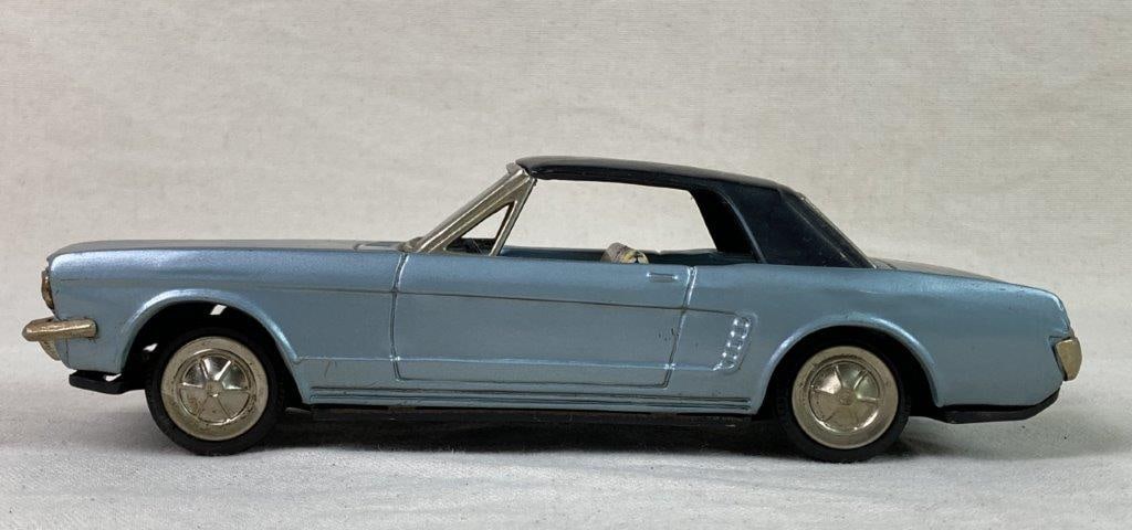 Vintage Bandai Ford Mustang Tin Toy Car - 7