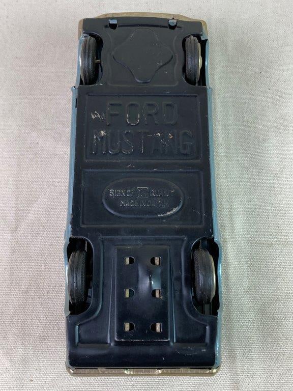 Vintage Bandai Ford Mustang Tin Toy Car - 8