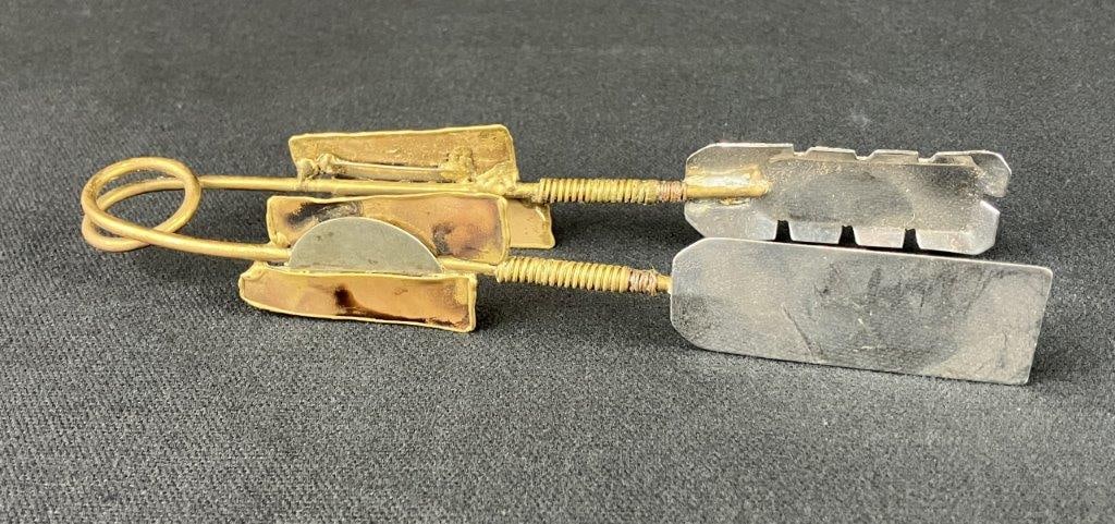 Two Sugar Tongs Including Mixed Metals - 3