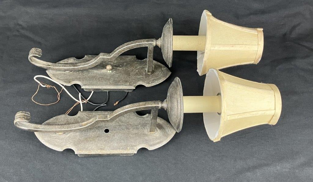 Brushed Metal Wall Sconces - 2