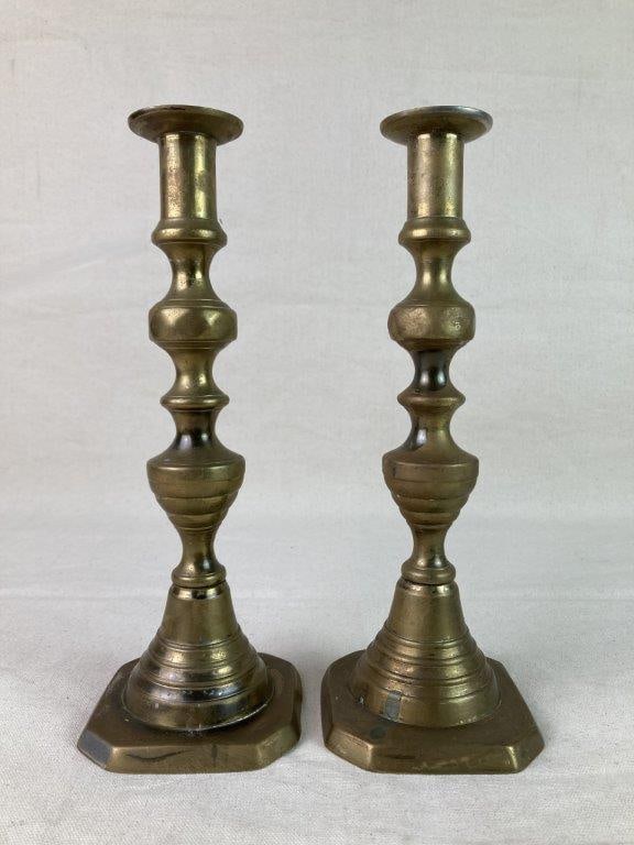 Brass Push Up Candlesticks - 3