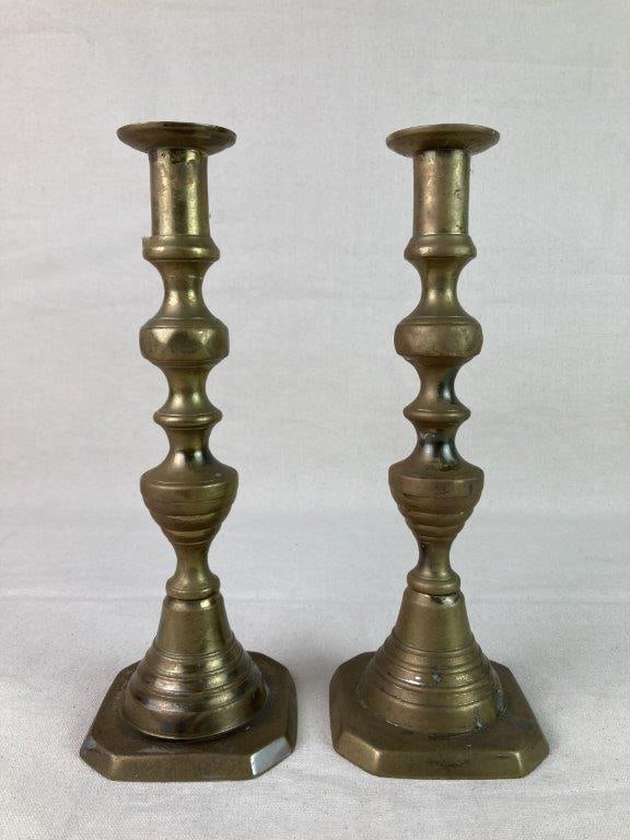 Brass Push Up Candlesticks - 4