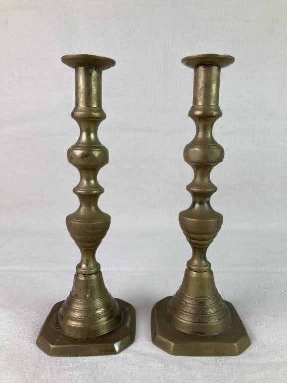 Brass Push Up Candlesticks - 7
