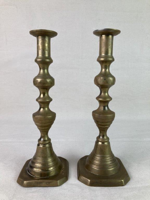 Brass Push Up Candlesticks - 8