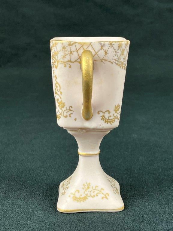 Light Pink Bisque Cameo Cup and Dish - 10