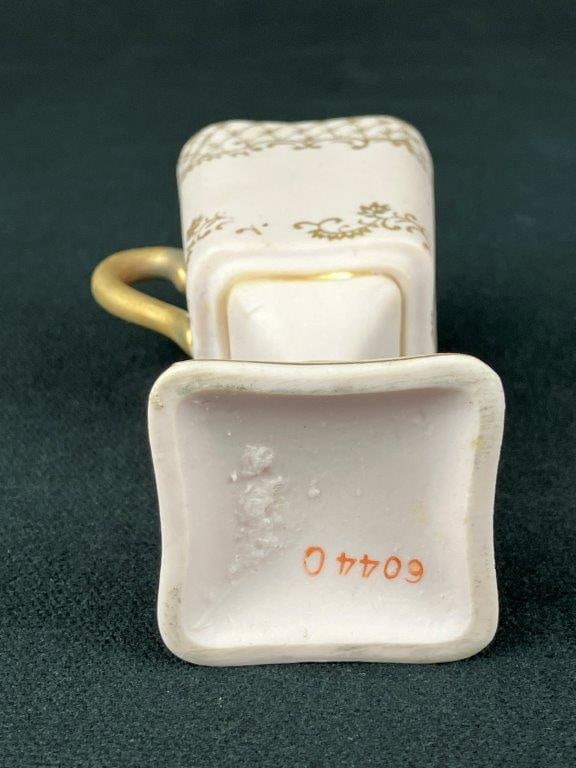 Light Pink Bisque Cameo Cup and Dish - 11