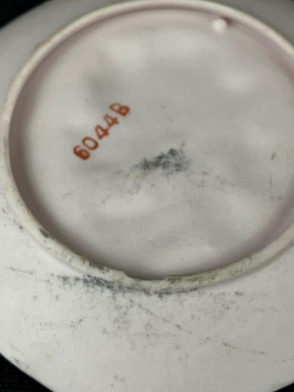 Light Pink Bisque Cameo Cup and Dish - 6