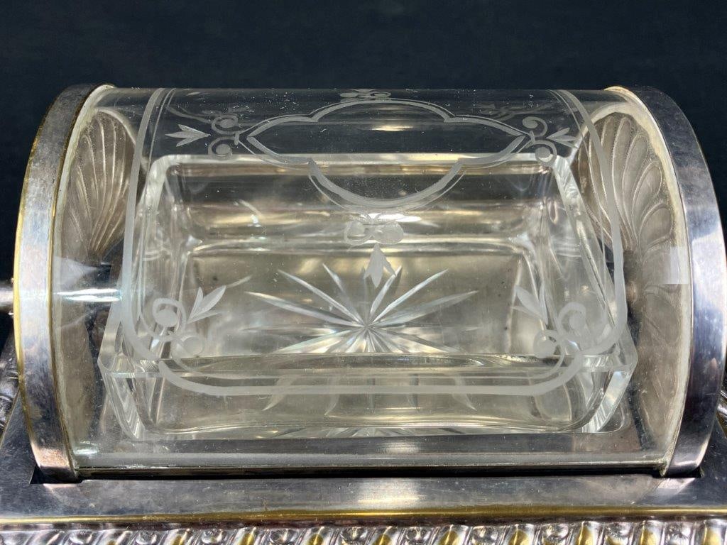 19th Century Silverplate Butter Dish - 5