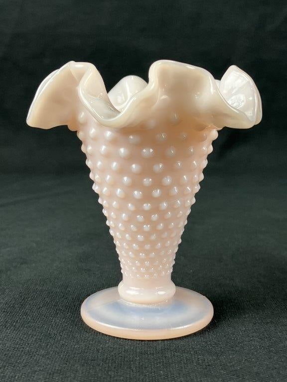 Two Glass Fluted Vases - 5