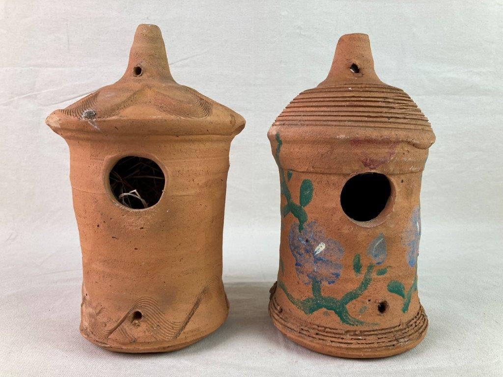 Hewell Pottery Terracotta Birdhouses - 2