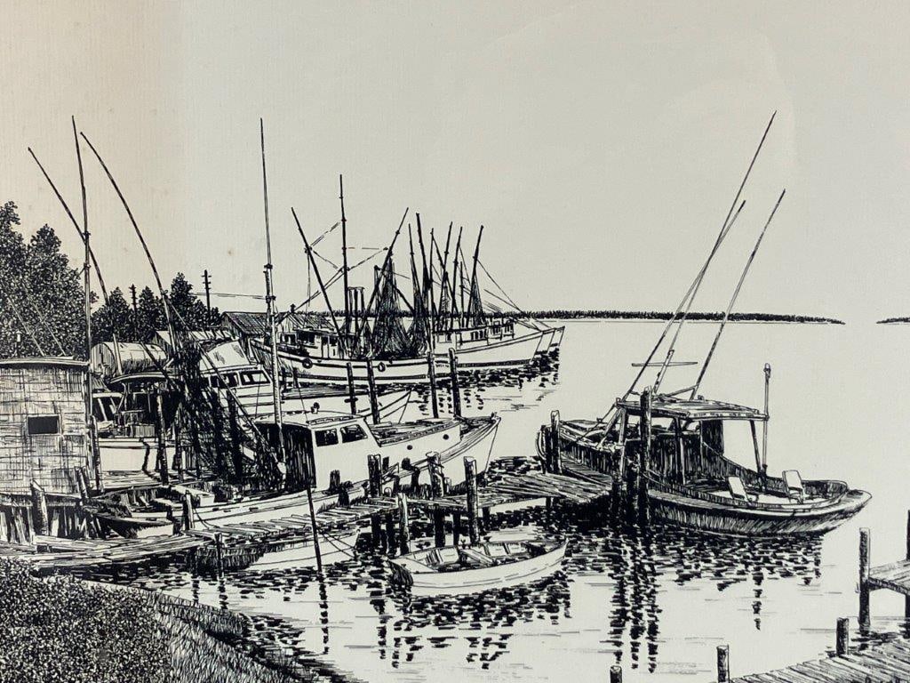 Signed Beaufort Marina Lithograph by J. L. Osborne - 2