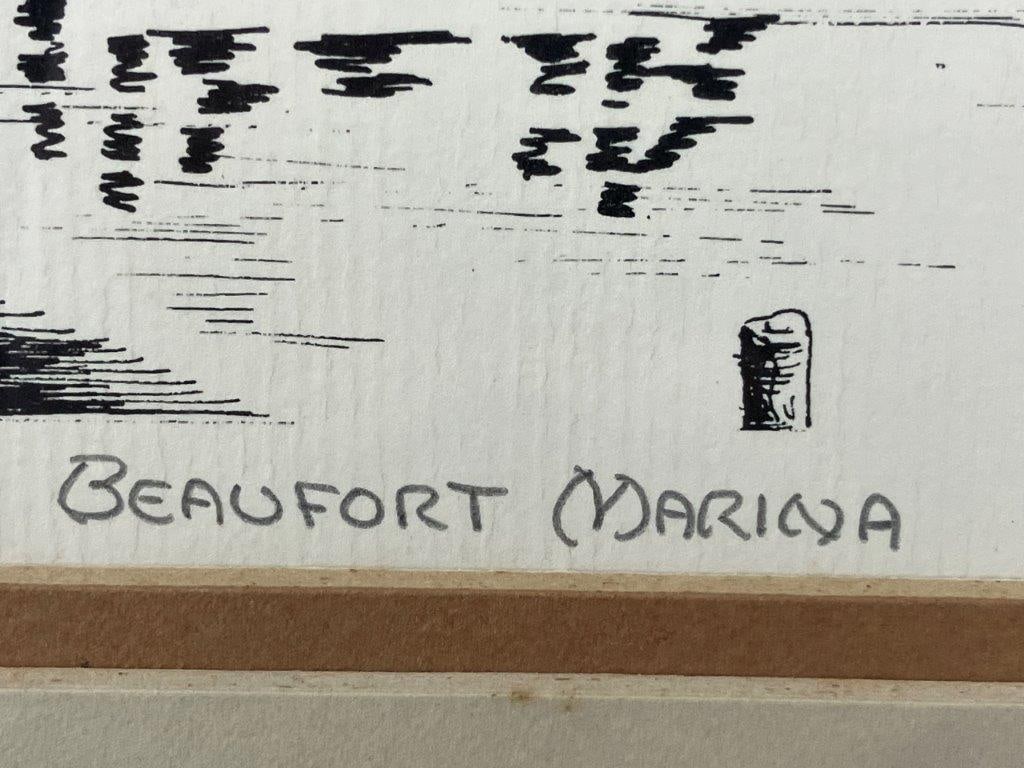Signed Beaufort Marina Lithograph by J. L. Osborne - 5