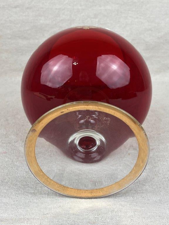 Moser Art Glass Ruby Red Cameo Glass - 6