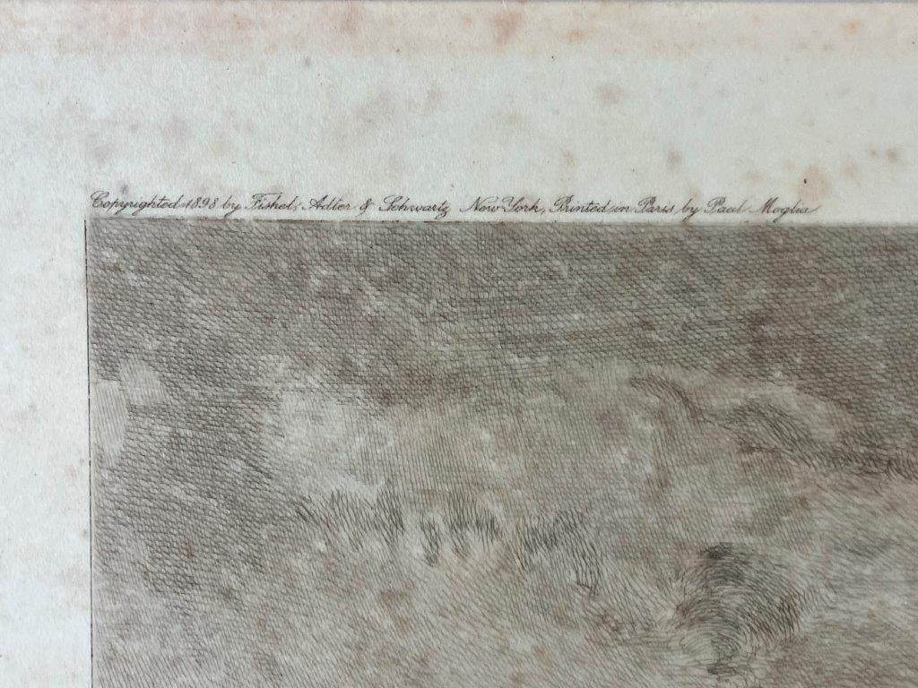 Riverside Landscape Etching by Georges Garen, 19th Century - 6