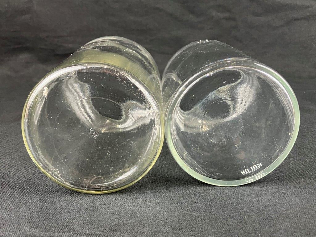 Two Glass Covered Storage Jars - 6