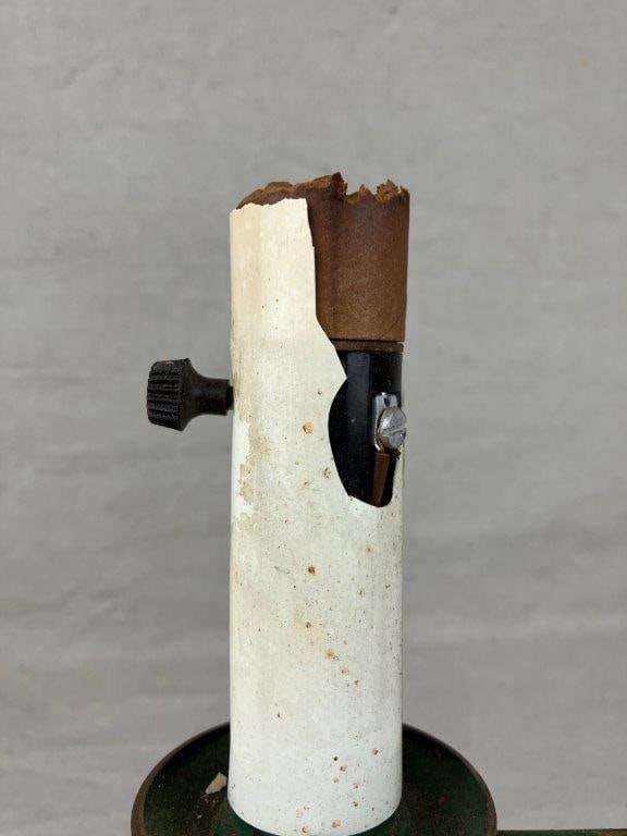 Green Toleware Bouillotte-Style Lamp - 9