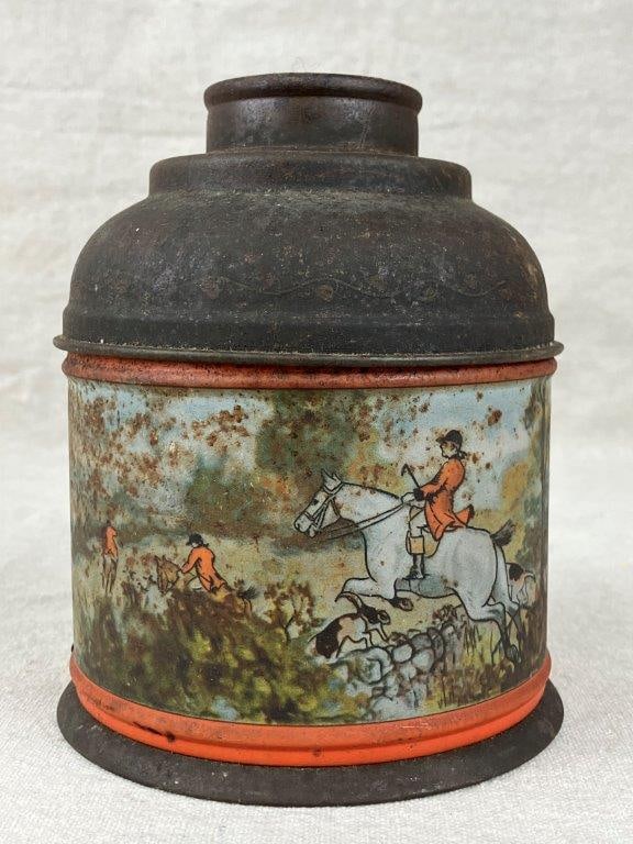 Equestrian Fox Hunting Scene Humidor Tobacco Jar (1 of 8)