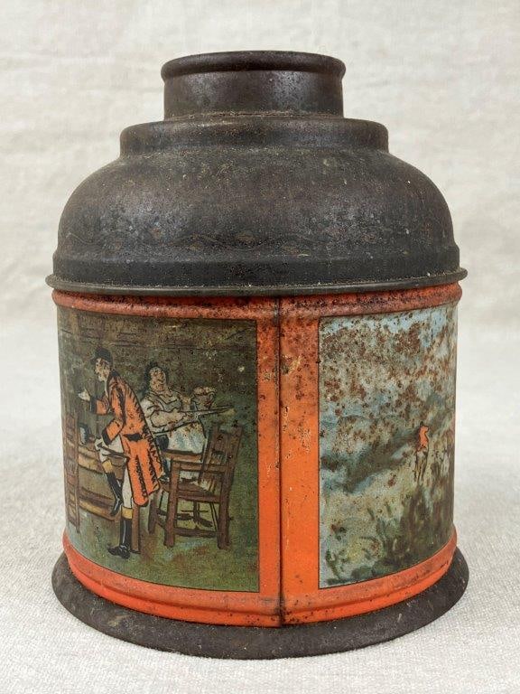 Equestrian Fox Hunting Scene Humidor Tobacco Jar - 4