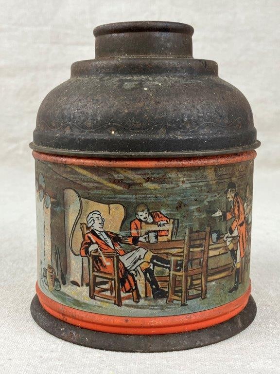 Equestrian Fox Hunting Scene Humidor Tobacco Jar - 5