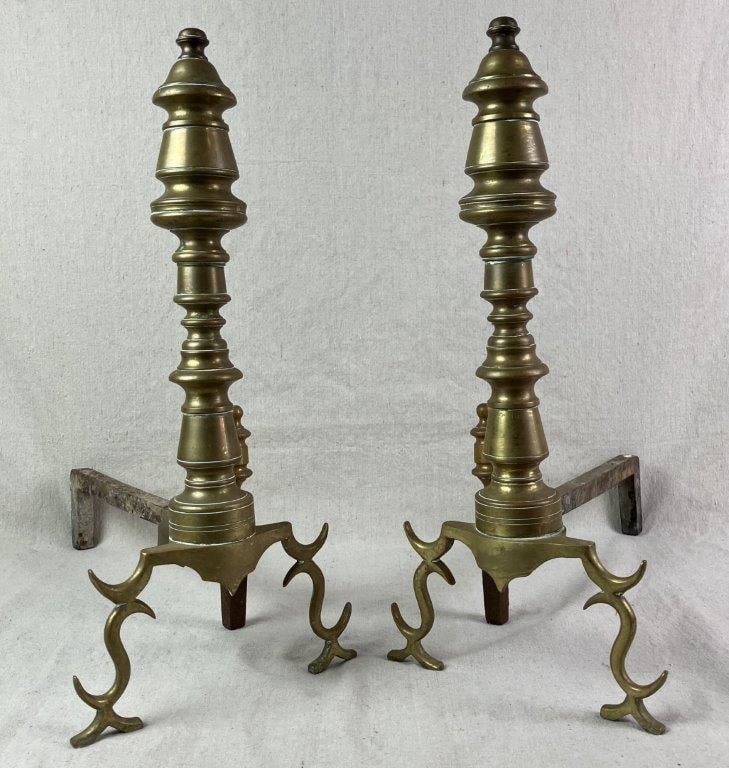Brass Andirons - 2