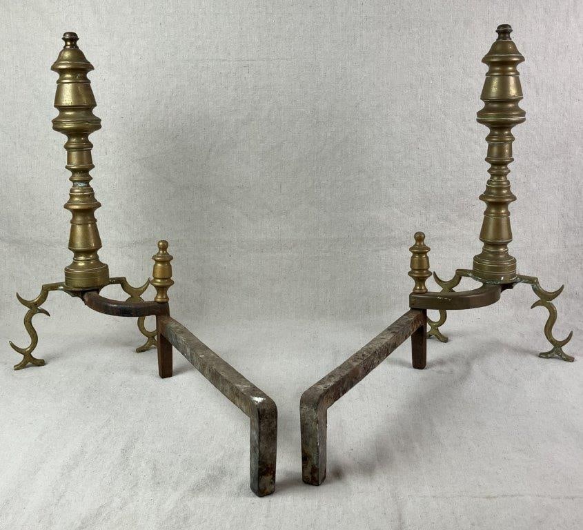 Brass Andirons - 7