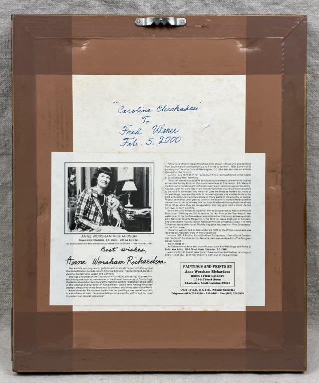 Anne Worsham Richardson Print, Carolina Chickadee - 7