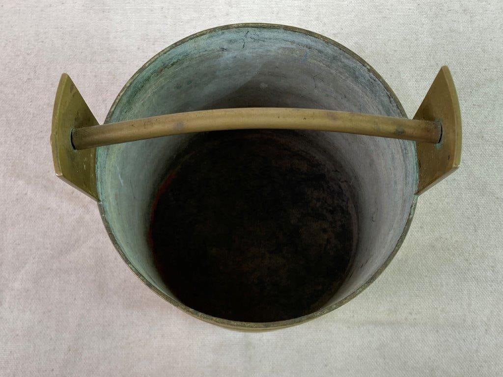 Vintage Solid Brass Bucket - 2