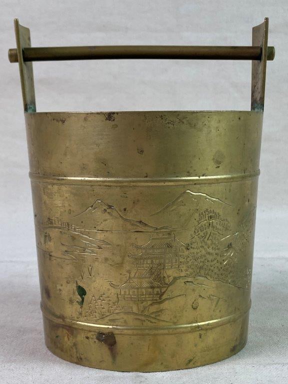 Vintage Solid Brass Bucket - 3