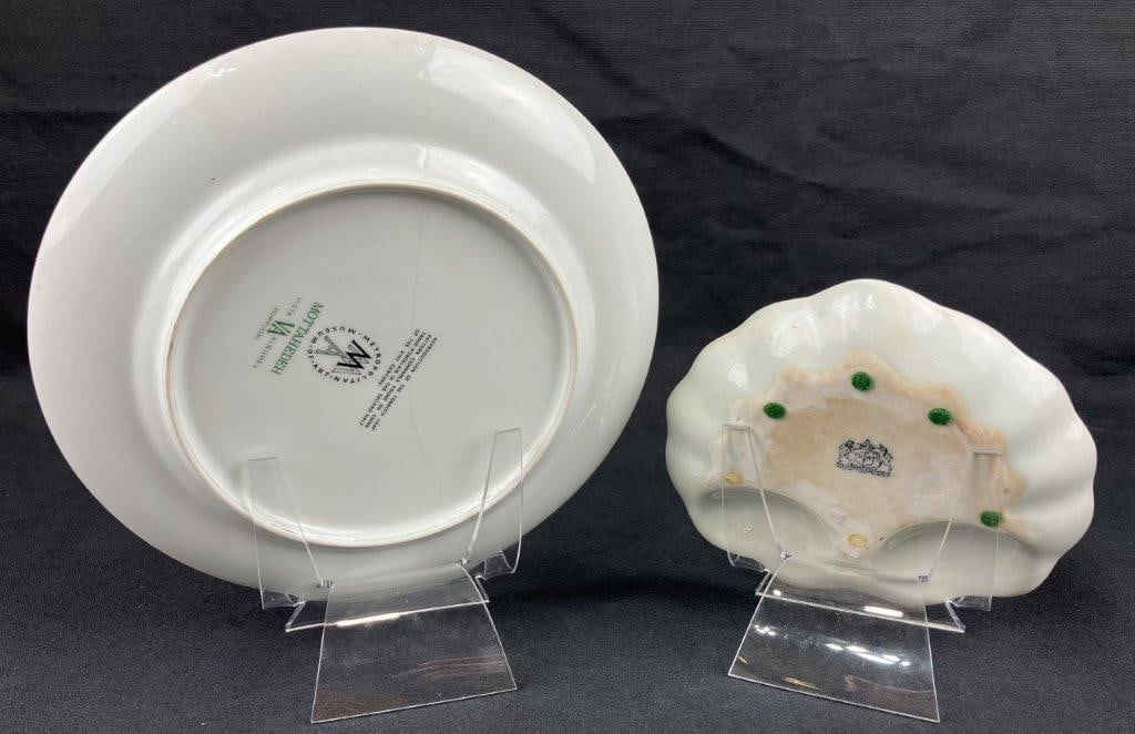 Two Hand-Painted Porcelain Plates - 4