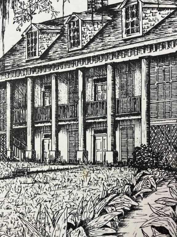 Nine Bert Bertrand Louisiana Lithographs - 5