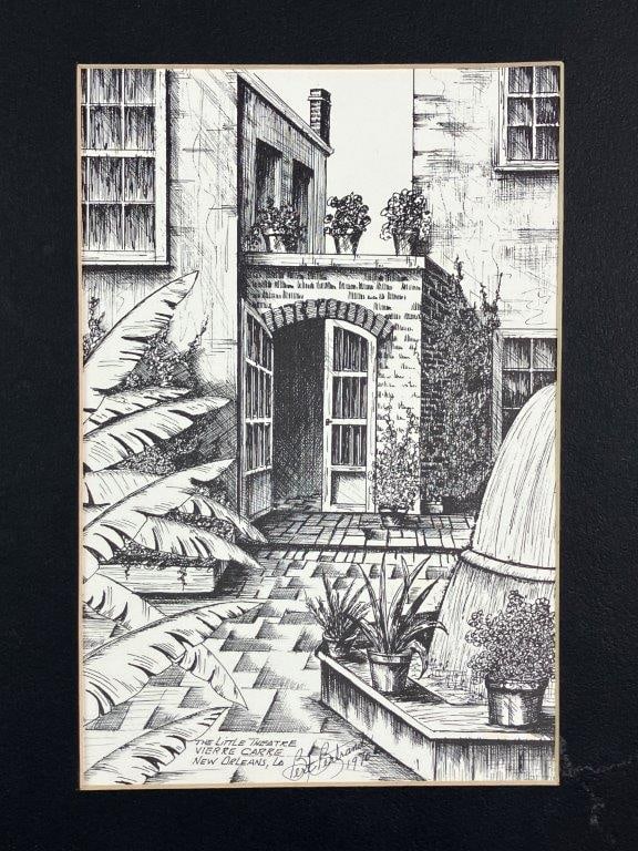 Nine Bert Bertrand Louisiana Lithographs - 8