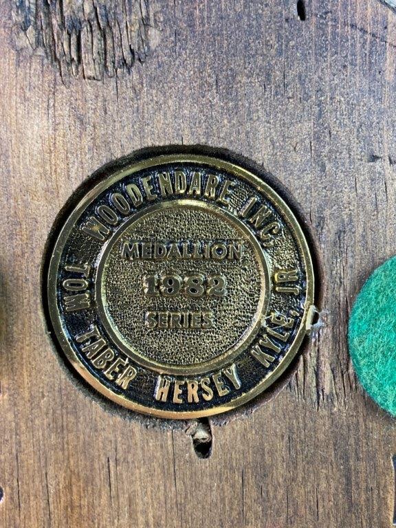 Vintage Tom Taber and Hersey Kyle Jr. Wood Duck Decoy - 11