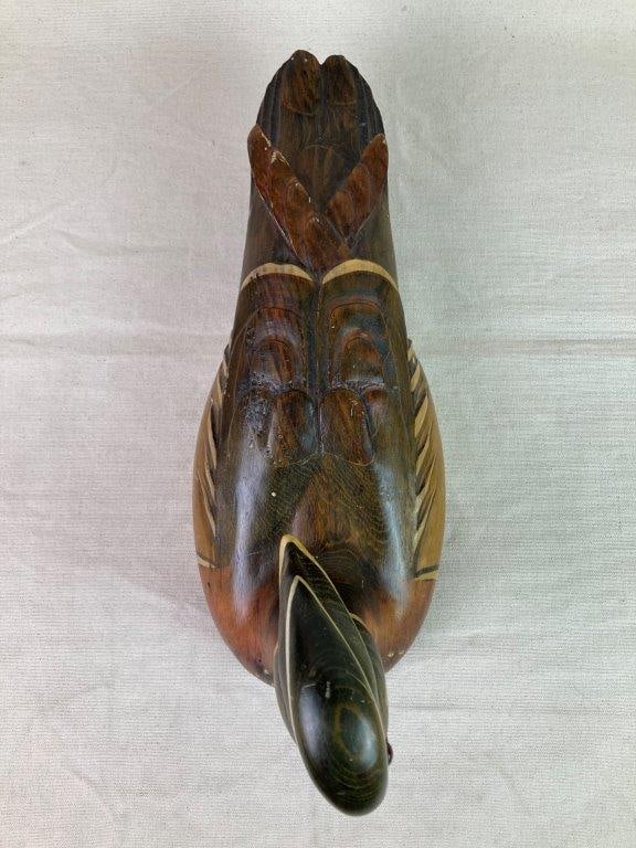 Vintage Tom Taber and Hersey Kyle Jr. Wood Duck Decoy - 2