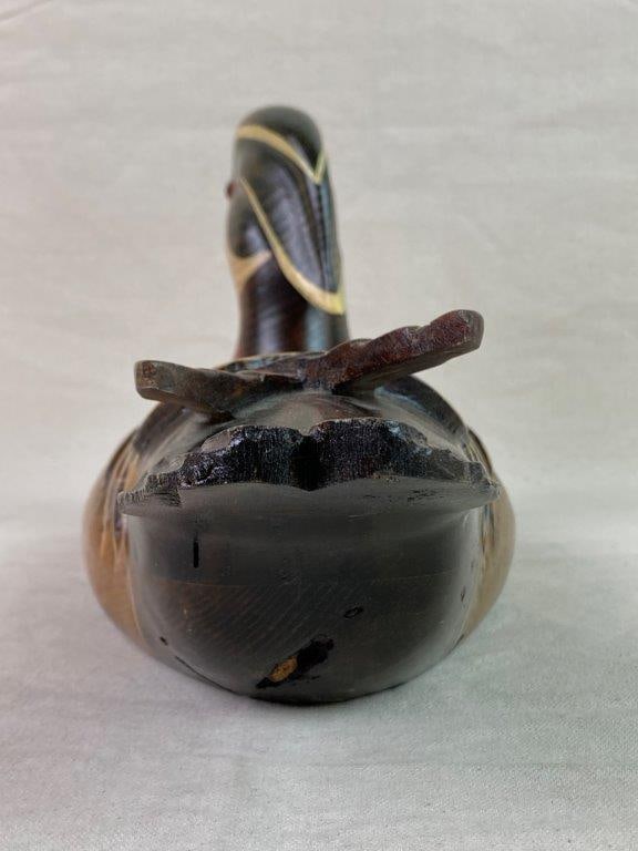 Vintage Tom Taber and Hersey Kyle Jr. Wood Duck Decoy - 7