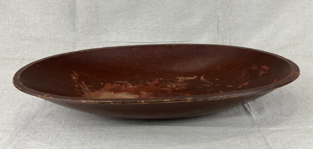 Red Painted Dough Bowl (1 of 6)