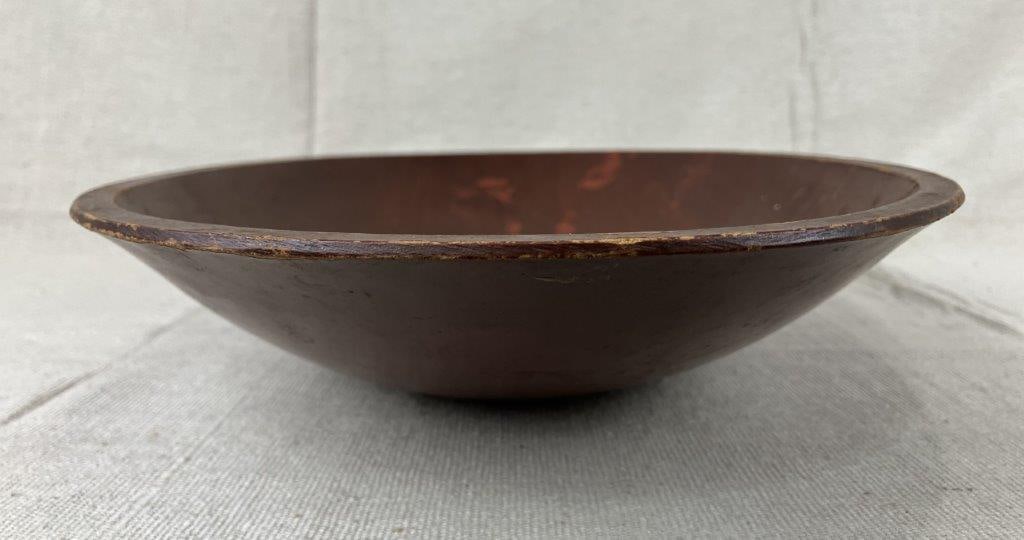 Red Painted Dough Bowl - 5